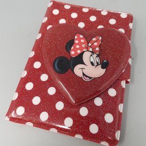 NWOT Vtg 90s Disney Red Heart Polka Dot Minnie Mouse Notebook Pad/Journal/Diary